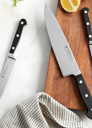 HENCKELS Classic Razor-Sharp 3-Piece Kitchen Knife Set, Chef Knife, Paring Knife, Utility Knife, German Engineered Informed by 100+ Years of Mastery, Stainless Steel
