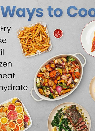 Chefman Air Fryer TurboFry 7-Qt, 6-in-1 High-Powered 450°F Cooking for Crispier Results, Compact Space-Saving Design, Air Fry, Bake, Broil, Reheat, Dehydrate, Defrost, Fast & Even Cooking – Black