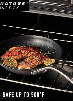 Calphalon Nonstick Frying Pan with Lid and Stay-Cool Handles, Dishwasher and Metal Utensil Safe, PFOA-Free, 12-Inch, Black