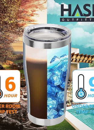 HASLE OUTFITTERS 20 oz Tumbler Bulk, Stainless Steel Tumblers with Lid, Vacuum Insulated Tumbler, Double Wall Powder Coated Cup, coffee mugs, Navy Blue, 6 Pack