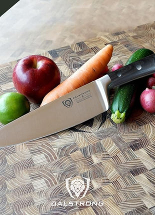 Dalstrong Chef Knife - 8 inch Blade - Gladiator Series - ABS Faux Wood Handle - Forged High Carbon German Steel - Razor Sharp Kitchen Knife - Professional Full Tang Knives - Sheath - NSF Certified