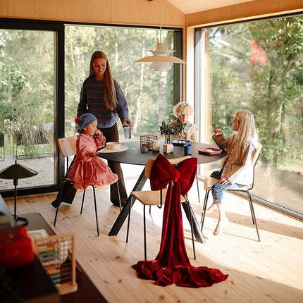 mushie Square Dinnerware Plates for Kids | Made in Denmark, Set of 2 (Dusty Rose)