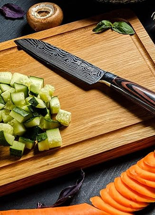 Yatoshi 5 Piece Knife Set - Pro Kitchen Knife Set Ultra Sharp High Carbon Stainless Steel with Ergonomic Handle
