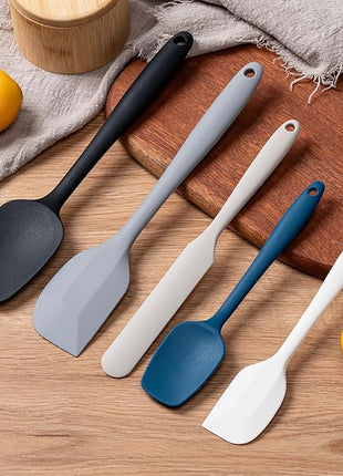 Silicone Spatula Set, 5 Piece Food Grade Rubber Spatulas for Baking, Cooking, and Mixing High Heat Resistant Non Stick Dishwasher Safe BPA-Free (Multicolor2)