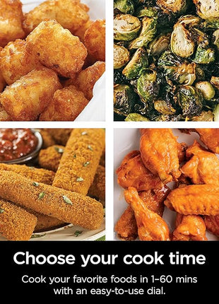 Ninja AF080 Mini Air Fryer, 2 Quarts Capacity, Compact, Nonstick, with Quick Set Timer, Grey