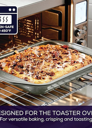 Circulon Total Bakeware Nonstick Toaster Oven & Personal Pizza Pan Baking Set, 4-Piece