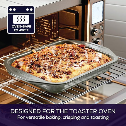 Circulon Total Bakeware Nonstick Toaster Oven & Personal Pizza Pan Baking Set, 4-Piece
