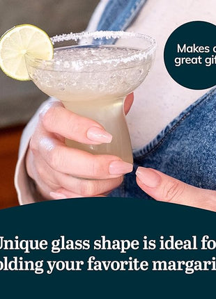 Libbey Stemless Margarita Glasses Set of 6, 10.25 ounces Classic Margarita Glasses Lightweight, Fancy Glassware Set for Celebrations