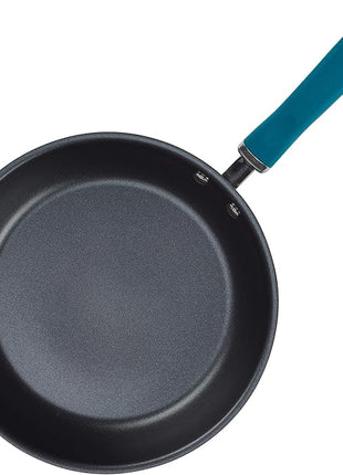 Rachael Ray Create Delicious Deep Hard Anodized Nonstick Frying Pan Set / Fry Pan Set / Hard Anodized Skillet Set - 9.5 Inch and 11.75 Inch, Gray