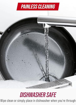 Blue Diamond 8" Nonstick Frying Pan Skillet, Ceramic Diamond Infused PFAS-Free, Dishwasher & Oven Safe, Stay Cool Handle, Durable Non Toxic Metal Utensil Safe, Egg & Omelet Pan, Pink