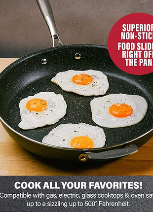 Granitestone Coated Nonstick Frying Pan - 10 Inch Emerald, Skillets Cooking and Frying – PFOA Free