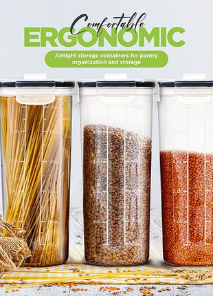 Utopia Kitchen Cereal Containers Storage Set – 2 Pack 4L(135.2 oz) Airtight Food Storage Containers with Lids, BPA-Free Cereal Dispensers for Pantry Organization and Storage (Clear)