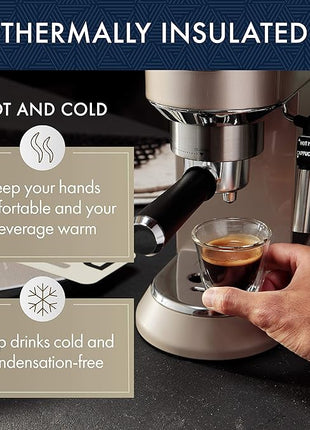 De'Longhi Double Walled Thermo Espresso and Latte Glasses Bundle (Set of 4)