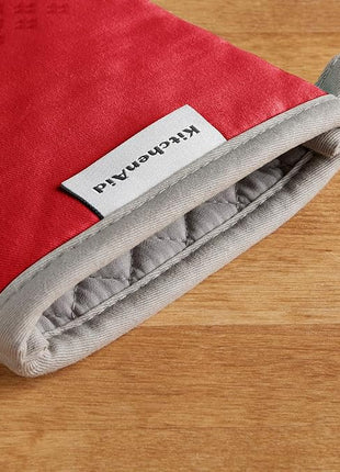 KitchenAid Asteroid Oven Mitt Set, 7"x12.5", Fire Red, 2 Piece