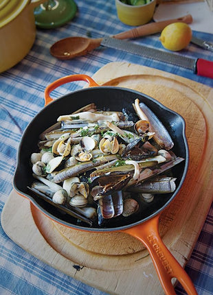 Le Creuset Enameled Cast Iron Signature Iron Handle Skillet, 11.75", Flame