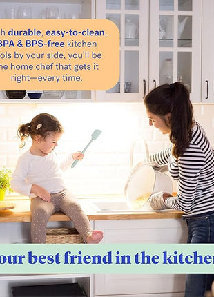 GIR: Get It Right 3-Piece Ultimate Silicone Kitchen Utensils Set - Spatula, Flip & Spoonula - Non toxic Cooking Utensils for Nonstick Cookware, Cooking and Baking - Mint