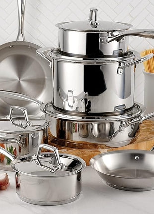 Tramontina Cookware Set Stainless Steel Tri-Ply Base, 80101/203DS