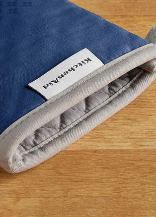 KitchenAid Asteroid Oven Mitt Set, 7"x12.5", Blue Willow, 2 Piece