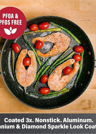 Granitestone Coated Nonstick Frying Pan - 10 Inch Emerald, Skillets Cooking and Frying – PFOA Free