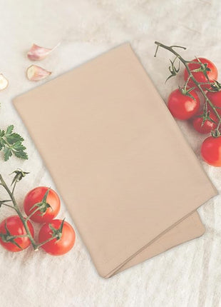 Urban Villa Kitchen Towels Solid Beige Towels Set of 6 20" X30” 100% Cotton Highly Absorbent Quick Drying Dish Cloths & Dish Towels Thanksgiving Fall Tea Towels with Hanging Loop Towels