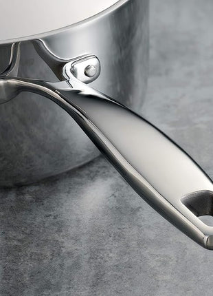 Tramontina Signature Tri-Ply Clad Stainless Steel 12-Piece Cookware Set with Lids, Pots and Pans Kitchen Set, Induction-Ready, Dishwasher-Safe, NSF-Certified, Made in Brazil