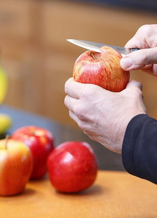 Glad Paring Knife Set, Pack of 4 | Sharp Stainless Steel Blades with Non-Slip Handles | 3.5-Inch Kitchen Knives for Cutting Vegetables and Peeling Fruit,Gray