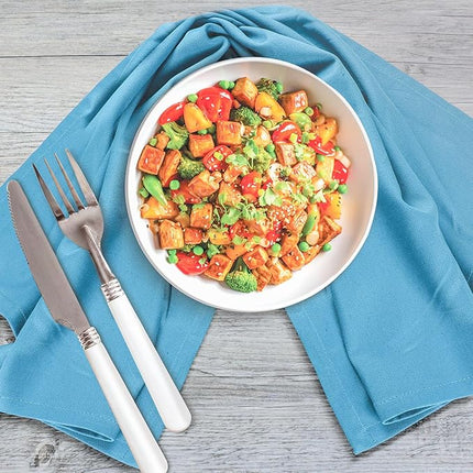 Urban Villa Kitchen Towels Premium Quality 100% Cotton Solid Kitchen Towels Set of 6 Ultra Soft Size 20X30 Inches Teal Color Kitchen Towel Highly Absorbent KitchenTowels