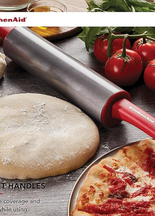 KitchenAid Gourmet Rolling Pin, 2.5 x 2.5 x 22 Inch, Red