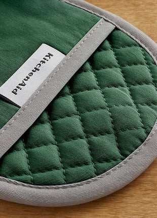 KitchenAid Asteroid Pot Holder 2-Pack Set, Pebbled Palm Green, 6.5"x10"