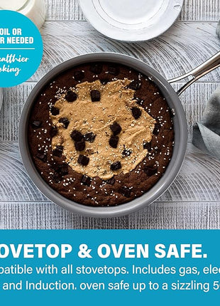 GOTHAM STEEL 15 Pc Ceramic Cookware Set, Ceramic Pots and Pans Set Non Stick with Cooking Utensils and Steamer, Non Toxic PFOA PFOS Free, Premium Stay Cool Handles, Oven & Dishwasher Safe, Blue