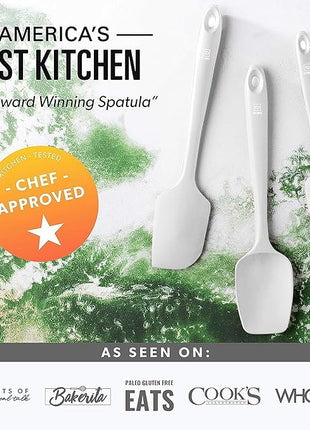 DI ORO Silicone Spatula Set - Rubber Kitchen Spatulas for Baking, Cooking, & Mixing - 600°F Heat-Resistant & BPA Free Silicone Scraper Spatulas for Nonstick Cookware - Dishwasher Safe (4pc, Stone)