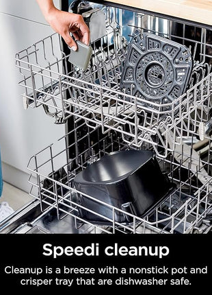 Ninja SF301 Speedi Rapid Cooker & Air Fryer, 6-Quart Capacity, 12-in-1 Functions to Steam, Bake, Roast, Sear, Sauté, Slow Cook, Sous Vide & More, 15-Minute Speedi Meals All In One Pot, Sea Salt Gray