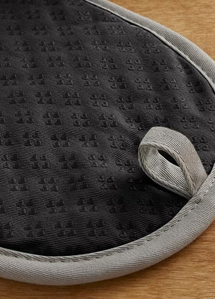 KitchenAid Asteroid Pot Holder 2-Pack Set, Black, 6.5"x10"