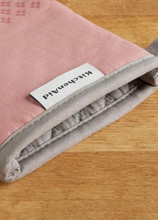 KitchenAid Asteroid Oven Mitt Set, 7"x12.5", Dried Rose, 2 Piece