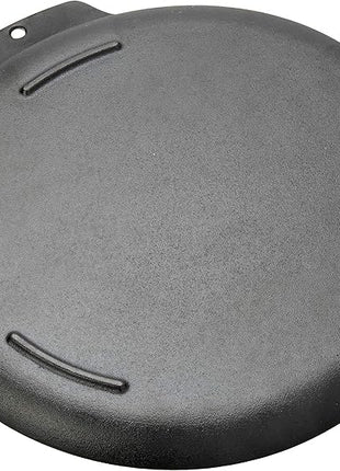 Outset 76378 Scallop Cast Iron Grill and Serving Pan , Black