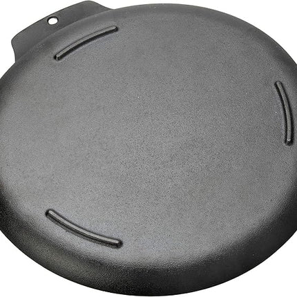 Outset 76378 Scallop Cast Iron Grill and Serving Pan , Black