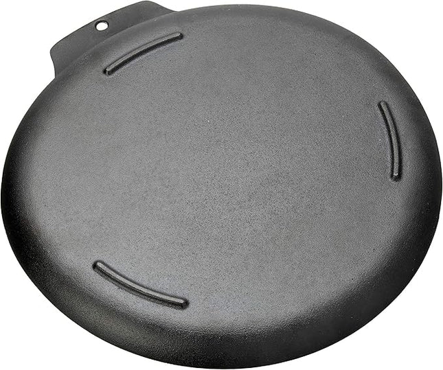 Outset 76378 Scallop Cast Iron Grill and Serving Pan , Black