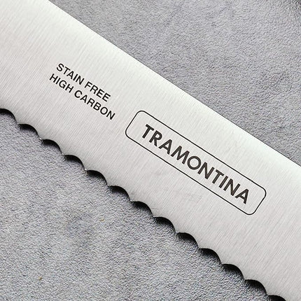 Tramontina Pro Series Forged 8-Inch Serrated Bread Knife, Stain-free High-Carbon Steel Kitchen Knives for Cooking