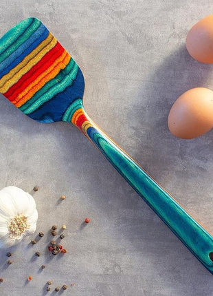 Totally Bamboo Baltique Montego Bay Collection 12-1/2" Wooden Spatula, Safe for Nonstick