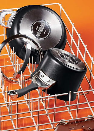 Circulon Symmetry Hard Anodized Nonstick Frying Pan Set / Skillet Set - 10 Inch and 12 Inch, Black