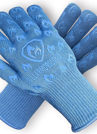 Grill Armor Oven Gloves – 932°F Heat, Fire & Cut Resistant Mitts for BBQ, Grill, Cooking, Grilling, Baking, Smoker & Fire Pit