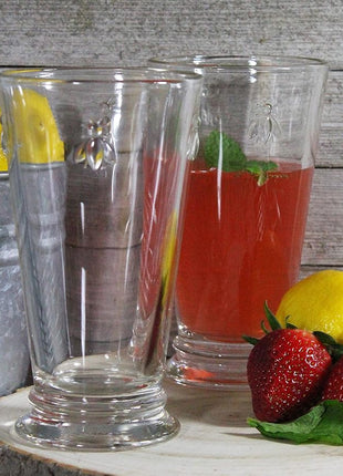 La Rochere Napoleon Bee Double Old Fashioned Tumbler Set of 6 – La Rochere Bee Glassware Sets – Fancy Glassware Drinking Glasses (15 oz)