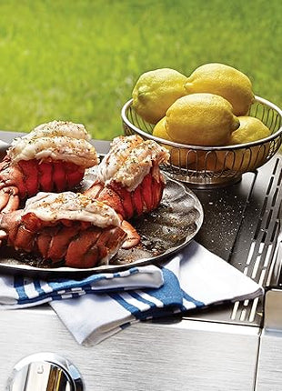 Outset 76378 Scallop Cast Iron Grill and Serving Pan , Black