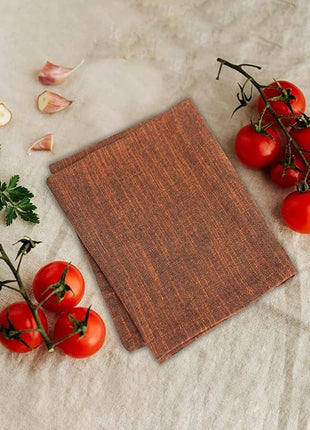 Urban Villa Halloween Kitchen Towels Black/Orange Dish Towels 100% Cotton Highly Absorbent Kitchen Towels Set of 6 20"x30" Chambray Quick Drying Dish Cloths & Dish Towels with Hanging Loop Tea Towels