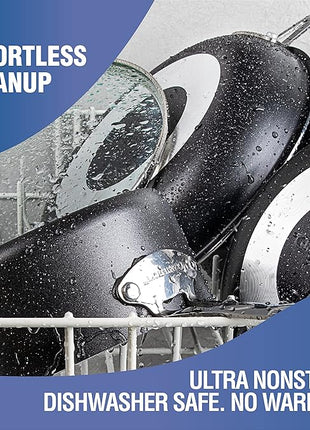 Granitestone 14 Inch Pan for Cooking, Family Sized Large Non Stick Frying Pans Skillet for Eggs, Omelette, with Helper Handle, PFOA PFOS Free Oven & Dishwasher Safe - LID NOT INCLUDED