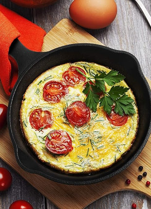 Commercial CHEF 6.5 Inch Cast Iron Skillet, Black