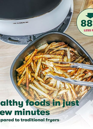 BELLA 2.9QT Touchscreen Air Fryer, No Pre-Heat Needed, No-Oil Frying, Fast Healthy Evenly Cooked Meal Every Time, Dishwasher Safe Non Stick Pan and Crisping Tray for Easy Clean Up, Matte White