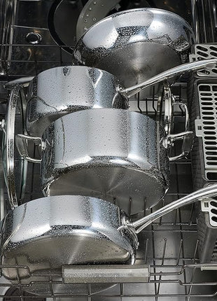 Tramontina Boston Tri-Ply Clad Stainless Steel 8-Inch Small Frying Pan, Induction-Ready Skillet, Dishwasher-Safe, NSF-Certified