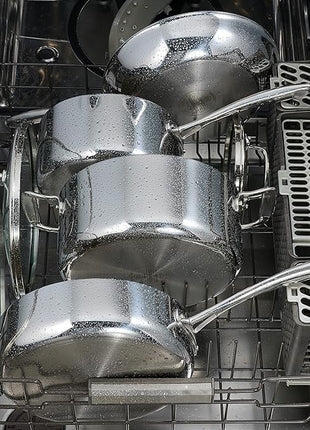 Tramontina Tri-Ply Clad Stainless Steel 5-Quart Dutch Oven Pot with Glass Lid, Induction-Ready, Dishwasher-Safe, NSF-Certified