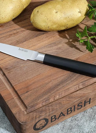 Babish 3.5-Inch Paring Knife – High-Carbon 1.4116 German Steel Kitchen Knife – Precision Cutlery for Peeling, Slicing & Detail Work